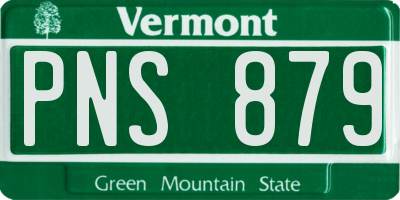 VT license plate PNS879