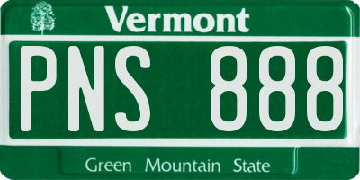 VT license plate PNS888