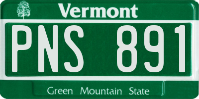 VT license plate PNS891