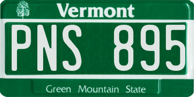 VT license plate PNS895
