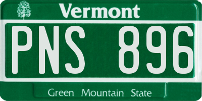 VT license plate PNS896