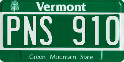VT license plate PNS910
