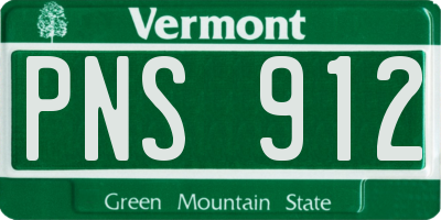 VT license plate PNS912