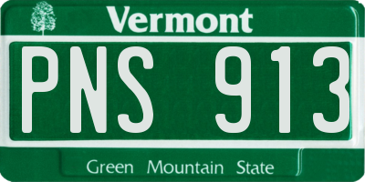 VT license plate PNS913