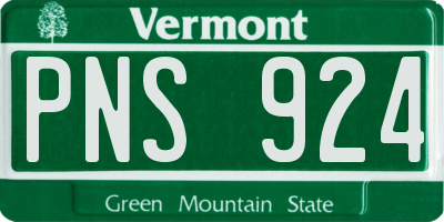 VT license plate PNS924