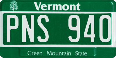 VT license plate PNS940