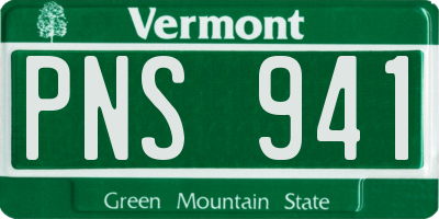 VT license plate PNS941
