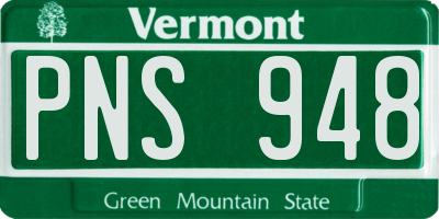 VT license plate PNS948