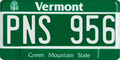 VT license plate PNS956