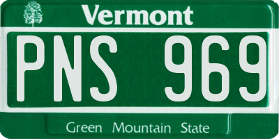 VT license plate PNS969