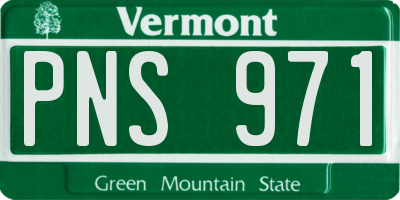 VT license plate PNS971