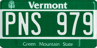 VT license plate PNS979