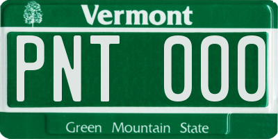 VT license plate PNT000
