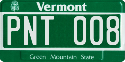 VT license plate PNT008