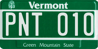 VT license plate PNT010