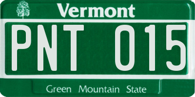 VT license plate PNT015