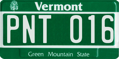 VT license plate PNT016
