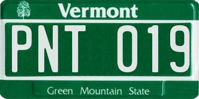 VT license plate PNT019