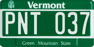 VT license plate PNT037