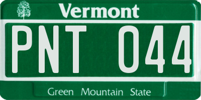 VT license plate PNT044