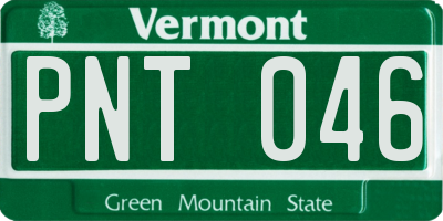 VT license plate PNT046