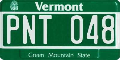VT license plate PNT048