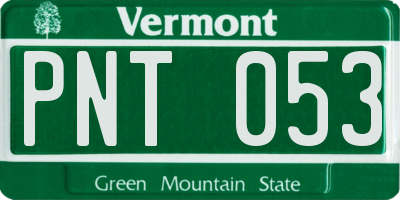 VT license plate PNT053