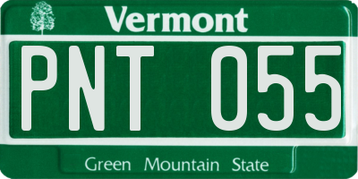 VT license plate PNT055