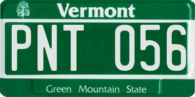VT license plate PNT056