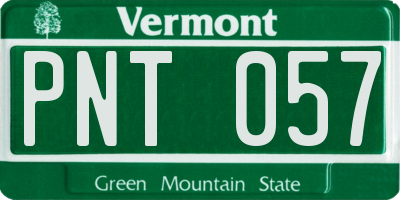 VT license plate PNT057