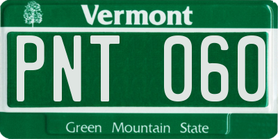 VT license plate PNT060