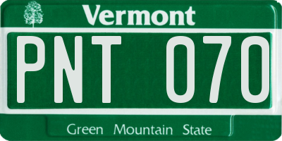 VT license plate PNT070