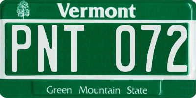 VT license plate PNT072