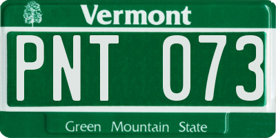 VT license plate PNT073