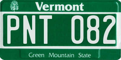 VT license plate PNT082