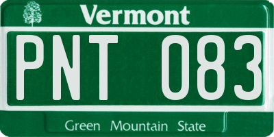 VT license plate PNT083
