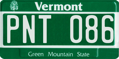 VT license plate PNT086