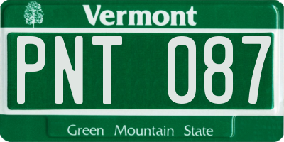 VT license plate PNT087