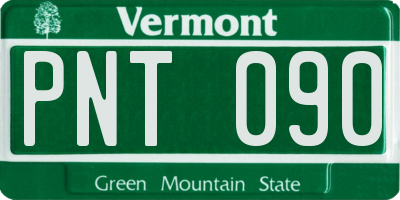 VT license plate PNT090