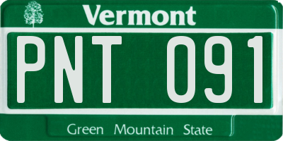 VT license plate PNT091