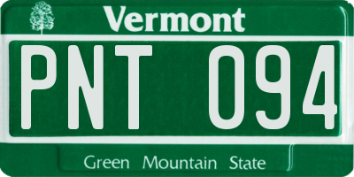VT license plate PNT094