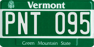 VT license plate PNT095