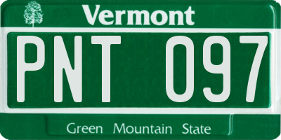 VT license plate PNT097
