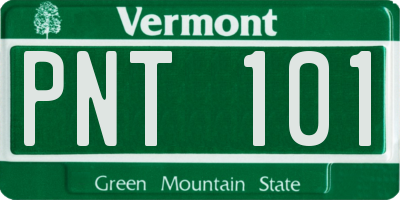 VT license plate PNT101