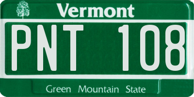 VT license plate PNT108