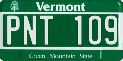 VT license plate PNT109