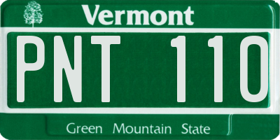 VT license plate PNT110