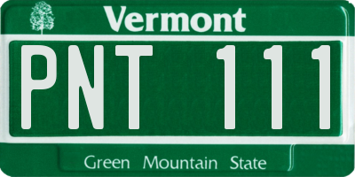 VT license plate PNT111