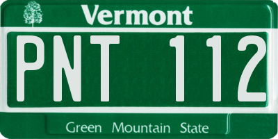 VT license plate PNT112