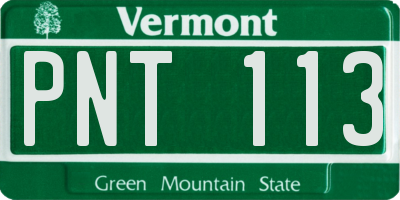 VT license plate PNT113